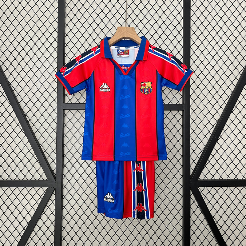 CAMISETA BARCELONA I 95/97 CONJUNTO INFANTIL (RETRO)